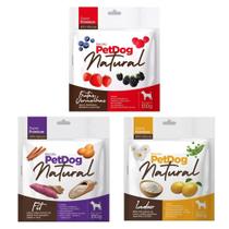 Kit 3 Pacotes De Biscoitos Petdog Naturais para Cães 150g