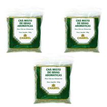 Kit 3 Pacotes De Chá Misto De Ervas 100 Gramas - Chamel