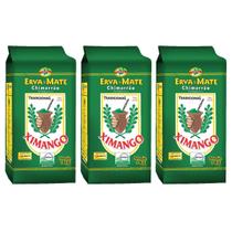 Kit 3 Pacotes de Erva-Mate de Chimarrão Tradicional Ximango 1kg à Vácuo Plantas Selecionadas