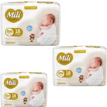 Kit 3 pacotes de Fraldas Rn Mili Love&Care Premium Kit 3 pacotes de Fraldas Rn Mili Love&Care Premium