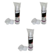Kit 3 Pacotes de Potes 75 ml P-03 Translúcido Liso sem Tampa Copaza PS com 50 unidades Kit 3 Pacotes de Potes 75 ml P-03 Translúcido Liso sem Tampa Copaza PS com 50 unidades