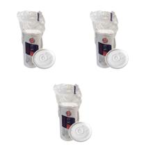 Kit 3 Pacotes de Tampas para potes de isopor 240/300/360/480ml Ultratherm com 25 unidades