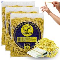 Kit 3 Pacotes Elástico Dinheiro Látex Liga Para Escritório 300 Gramas