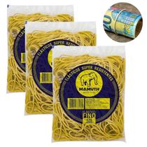 Kit 3 Pacotes Elástico Para Amarrar Dinheiro 300 Gramas Fino Mamuth