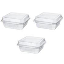 Kit 3 Pacotes Embalagem Quadrada 200ml com tampa G650SF Galvanotek com 10 unidades Ideal para doces Kit 3 Pacotes Embalagem Quadrada 200ml com tampa G650SF Galvanotek com 10 unidades Ideal para doces