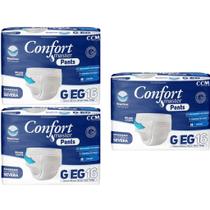 Kit 3 Pacotes Fralda Descartavel Geriatrica Adulto Confort Master Pants 16un Kit 3 Pacotes Fralda Descartavel Geriatrica Adulto Confort Master Pants 16un