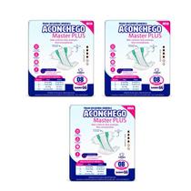 KIT 3 Pacotes Fralda Geriátrica Adulto Aconchego PLUS GG 24 Unid Incontinência Severa Alta Absorção