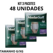 Kit 3 Pacotes Fralda Geriátrica MasterSoft Pants G/XG 48 Unidades