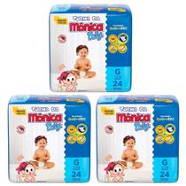 KIT 3 Pacotes Fralda Turma da Mônica Jumbo RN/P/M/G/XG/XXG