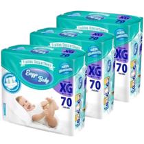 Kit 3 Pacotes Fraldas Descartavel Infantil Enzzo Baby - Tam P M G XG