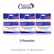 Kit 3 Pacotes Touca Para Mecha Descartável Santa Clara 36 Unidades Kit 3 Pacotes Touca Para Mecha Descartável Santa Clara 36 Unidades