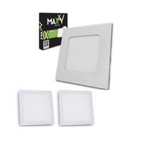 Kit 3 Painéis Plafon Led Embutir Quadrado 6W Frio 6500K