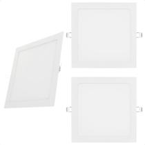 Kit 3 Painel De Led Quadrado Embutir 12w Bivolt Taschibra 3000k Quente Kit 3 Painel De Led Quadrado Embutir 12w Bivolt Taschibra 3000k Quente