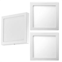 Kit 3 Painel De Led Quadrado Sobrepor 12w Bivolt Taschibra 3000k Quente Kit 3 Painel De Led Quadrado Sobrepor 12w Bivolt Taschibra 3000k Quente