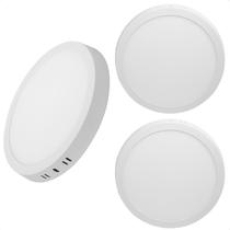Kit 3 Painel de Led Redondo Sobrepor 12W Bivolt Taschibra Kit 3 Painel de Led Redondo Sobrepor 12W Bivolt Taschibra