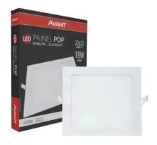 Kit 3 Painel Led 18w Embutir Quadrado 6500k Luz Branca Frio
