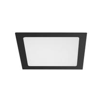 Kit 3 Painel LED 18W Lux Quadrado Embutir Preto