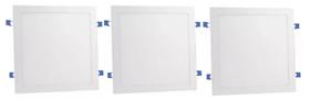 Kit 3 Painel Led Embutir 24w 6.500K Quadrado Branco - Elgin Kit 3 Painel Led Embutir 24w 6.500K Quadrado Branco - Elgin
