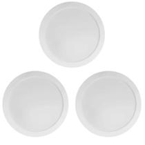 Kit 3 painel led super abs embutir 18w biv 6500k redondo Kit 3 painel led super abs embutir 18w biv 6500k redondo