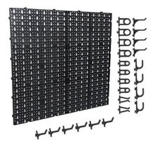 Kit 3 Painel Para Ferramentas Em Plástico Perfurado Preto