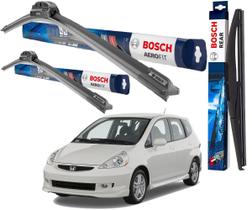 kit 3 Palheta Limpador Parabrisa Original Bosch Honda Fit 2003 2004 2005 2006 2007 2008