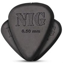 Kit 3 Palheta NIG 070mm Preta Delrin Média Guitarra Violão Baixo Cavaco Textura Antiderrapante Ataqu