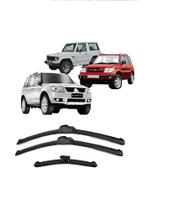 Kit 3 Palhetas Automotiva Limpadoras Para-brisa Mitsubishi Pajero 91/00