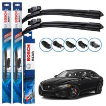 Kit 3 Palhetas Dianteiras Multiclip + Traseira REAR Silicone Originais Bosch Jaguar XFR-S 2014 a 2018