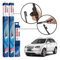 Kit 3 Palhetas Dianteiras + Traseira Original Bosch Chevrolet Captiva 2008 a 2017 Kit 3 Palhetas Dianteiras + Traseira Original Bosch Chevrolet Captiva 2008 a 2017
