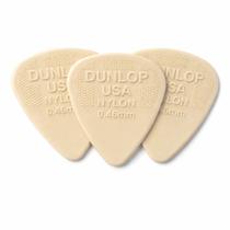 Kit 3 Palhetas Dunlop Nylon Standard 0,46mm Creme Fina Violão Guitarra Cavaco Kit 3 Palhetas Dunlop Nylon Standard 0,46mm Creme Fina Violão Guitarra Cavaco