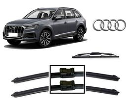 Kit 3 Palhetas Limpador de Parabrisa Dianteiro + Traseiro Audi Q7 ano 2015 2016 2017 2018 2019 2020