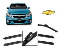 Kit 3 Palhetas Limpador de Parabrisa Dianteiro + Traseiro Chevrolet Agile ano 2012 em Diante