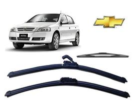 Kit 3 Palhetas Limpador de Parabrisa Dianteiro + Traseiro Chevrolet Astra