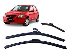 Kit 3 Palhetas Limpador de Parabrisa Dianteiro + Traseiro Chevrolet Celta 2004 A 2013 Kit 3 Palhetas Limpador de Parabrisa Dianteiro + Traseiro Chevrolet Celta 2004 A 2013