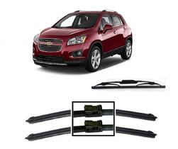 Kit 3 Palhetas Limpador de Parabrisa Dianteiro + Traseiro Chevrolet Tracker 2014 ate 2019
