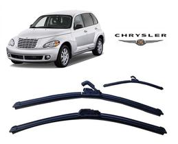 Kit 3 Palhetas Limpador de Parabrisa Dianteiro + Traseiro Chrysler Pt Cruiser