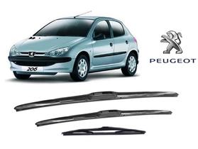 Kit 3 Palhetas Limpador De Parabrisa Dianteiro + Traseiro Modelo Original para Peugeot 206 Hatch Kit 3 Palhetas Limpador De Parabrisa Dianteiro + Traseiro Modelo Original para Peugeot 206 Hatch
