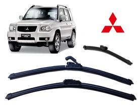 Kit 3 Palhetas Limpador de Parabrisa Dianteiro + Traseiro Pajero TR4 ano 2010 Em Diante Kit 3 Palhetas Limpador de Parabrisa Dianteiro + Traseiro Pajero TR4 ano 2010 Em Diante