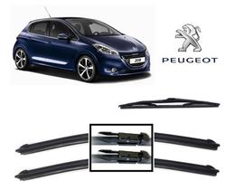 Kit 3 Palhetas Limpador de Parabrisa Dianteiro + Traseiro Peugeot 208 ano 2012 Até 2020 Kit 3 Palhetas Limpador de Parabrisa Dianteiro + Traseiro Peugeot 208 ano 2012 Até 2020