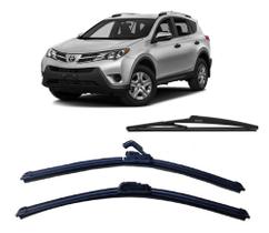 Kit 3 Palhetas Limpador de Parabrisa Dianteiro + Traseiro Toyota Rav 4 ano 2005 ate 2013 Kit 3 Palhetas Limpador de Parabrisa Dianteiro + Traseiro Toyota Rav 4 ano 2005 ate 2013