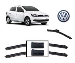 Kit 3 Palhetas Limpador de Parabrisa Dianteiro + Traseiro Volkswagen Gol G6 ano 2013 em Diante