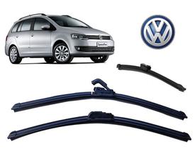 Kit 3 Palhetas Limpador de Parabrisa Dianteiro + Traseiro Volkswagen Spacefox 2004 ate 2012 Kit 3 Palhetas Limpador de Parabrisa Dianteiro + Traseiro Volkswagen Spacefox 2004 ate 2012