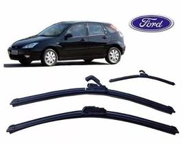 Kit 3 Palhetas Limpador Parabrisa Diant+tras Focus 00 A 07
