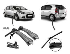 Kit 3 Palhetas Limpador Parabrisa Dianteiro Sandero 07 A 14 Kit 3 Palhetas Limpador Parabrisa Dianteiro Sandero 07 A 14