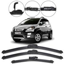 Kit 3 Palhetas Limpador Parabrisa Dianteiro + Traseiro Fiat Idea 2006 2007 2008 2009 2010 Kit 3 Palhetas Limpador Parabrisa Dianteiro + Traseiro Fiat Idea 2006 2007 2008 2009 2010