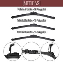 Kit 3 Palhetas Limpador Parabrisa Dianteiro + Traseiro Ford Fiesta Antigo / Street 1996/2001 Kit 3 Palhetas Limpador Parabrisa Dianteiro + Traseiro Ford Fiesta Antigo / Street 1996/2001