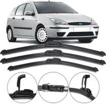Kit 3 Palhetas Limpador Parabrisa Dianteiro + Traseiro Ford Focus 2000 /2007