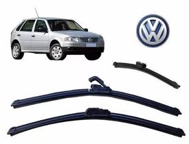 Kit 3 Palhetas Limpador Parabrisa Dianteiro+traseiro Gol G4