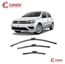 Kit 3 Palhetas Limpador Parabrisa Dianteiro + Traseiro Gol G5 e G6 2013 em diante Cinoy Kit 3 Palhetas Limpador Parabrisa Dianteiro + Traseiro Gol G5 e G6 2013 em diante Cinoy