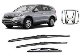 Kit 3 Palhetas Limpador Parabrisa Dianteiro + Traseiro Modelo Original para Honda CRV 2012 A 2017 Kit 3 Palhetas Limpador Parabrisa Dianteiro + Traseiro Modelo Original para Honda CRV 2012 A 2017